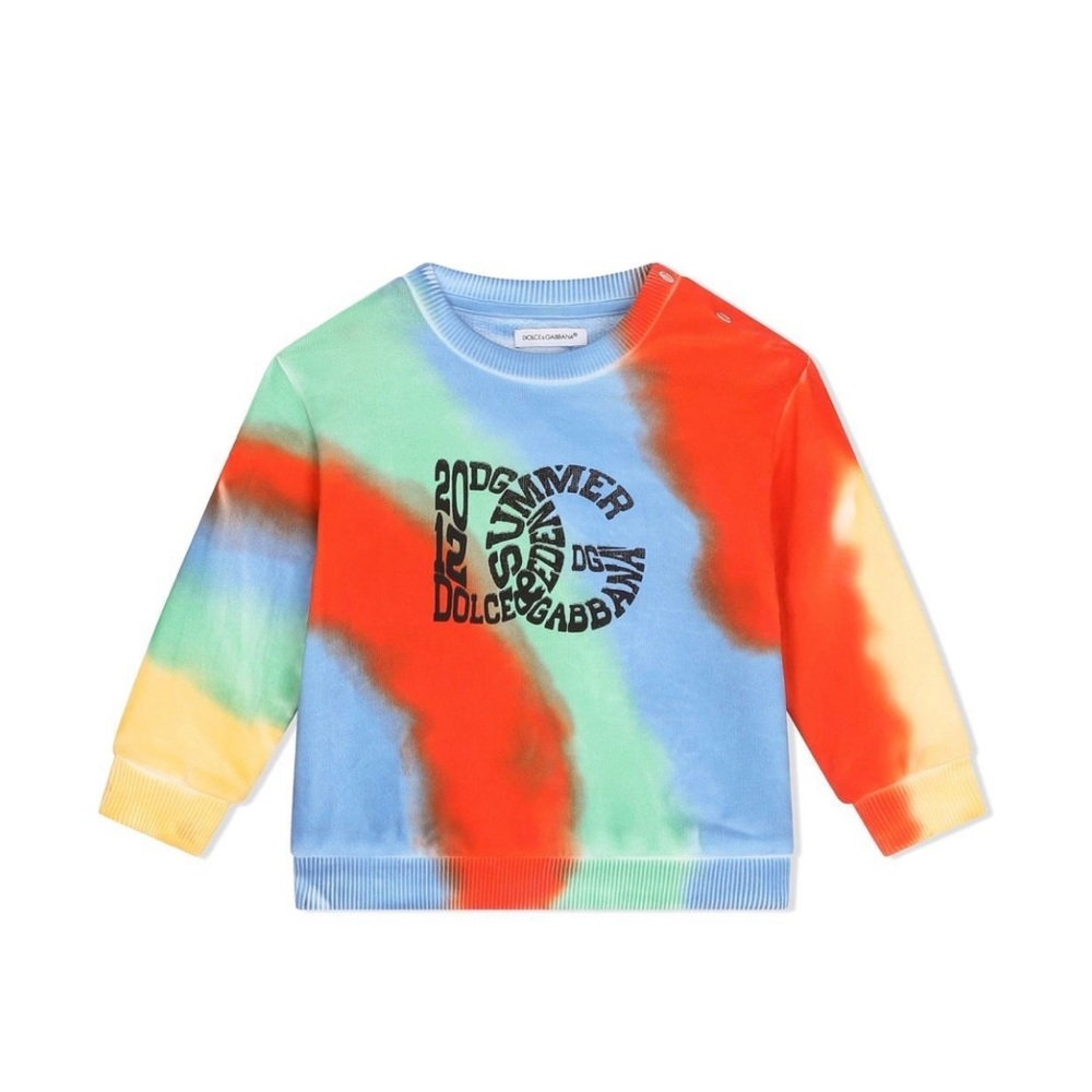Dolce & Gabbana Kids Tie-Dye Print Sweater
